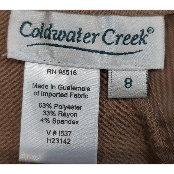 Coldwater Creek Dress Pants Women's Size 8 Khaki/Beige Comfort Fit Pants - Picture 5 of 9